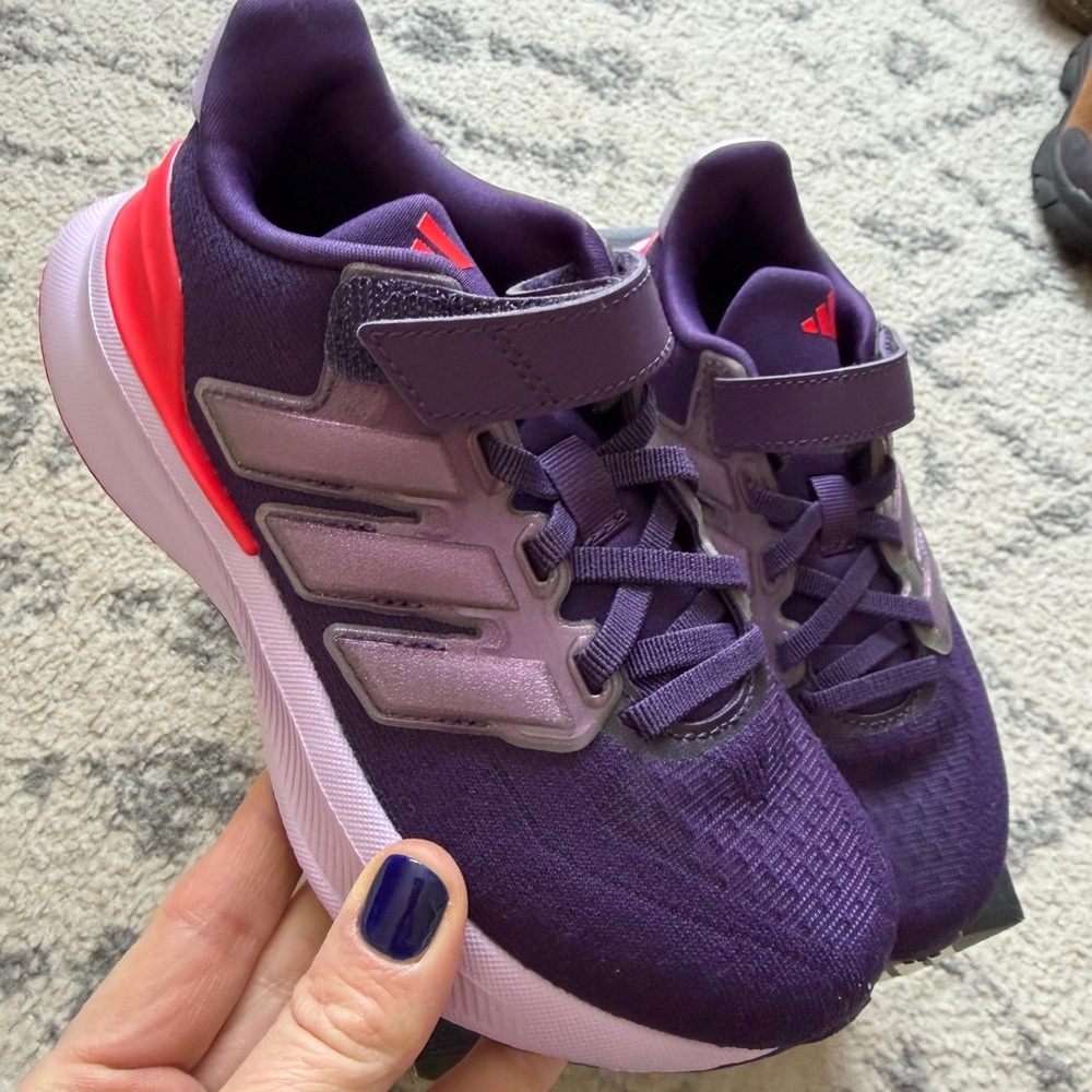 Adidas Kids UltraRun Sneakers in Purple and Red